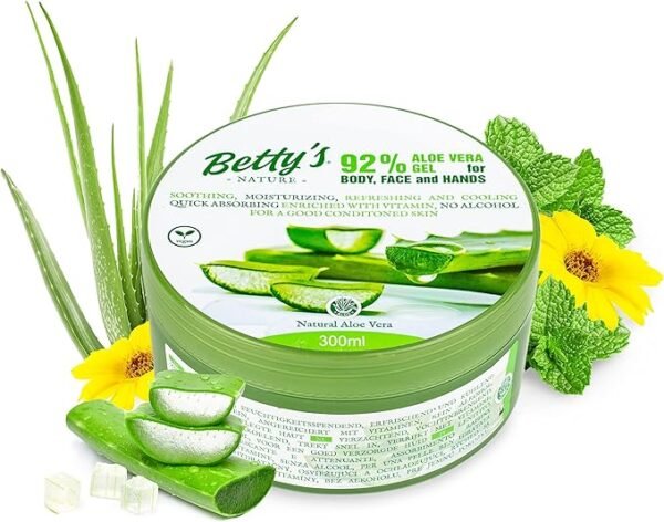 Betty's Apaisantes Gel à l'Aloe Vera Corps Visage et corps 100% Naturel 300ml