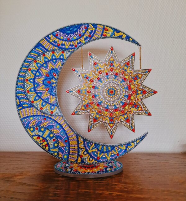 Décoration a poser LUNE et ETOILE grand format 29,5*28,5