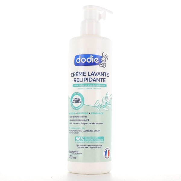 Dodie Crème lavante relipidante Visage, Corps et Cheveux 450ml