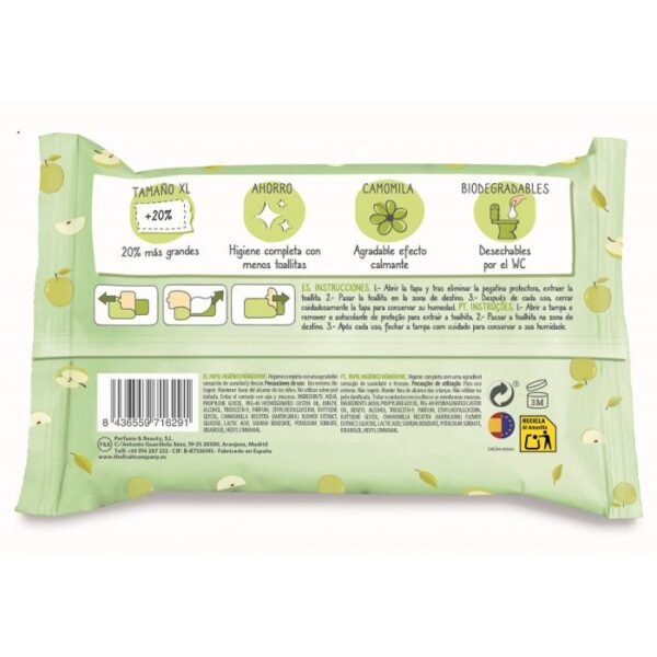The Fruit Company Lingettes biodegradables Pomme WC XL