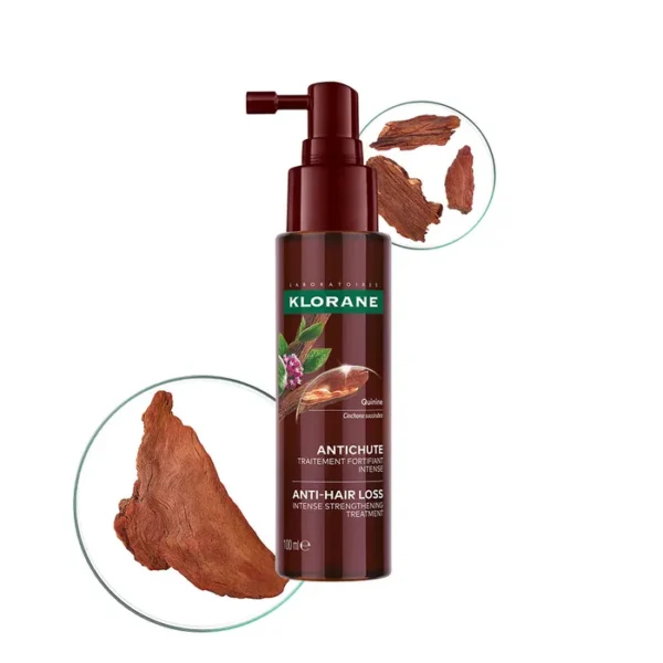 Klorane ANTICHUTE Traitement fortifiant intense à la Quinine 100ml Redensifie la chevelure - Freine la chute - Relance la croissance