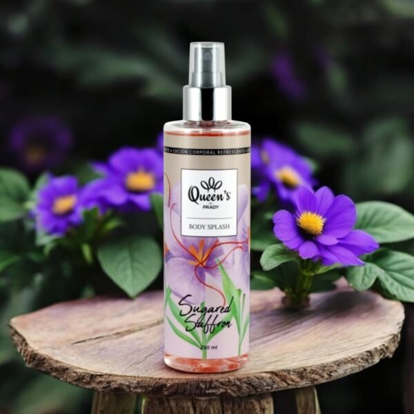 body-splash-queen-s-prady-sugared-saffron Brume corporelle et cheveux - Sugared Saffron dupe du baccara rouge