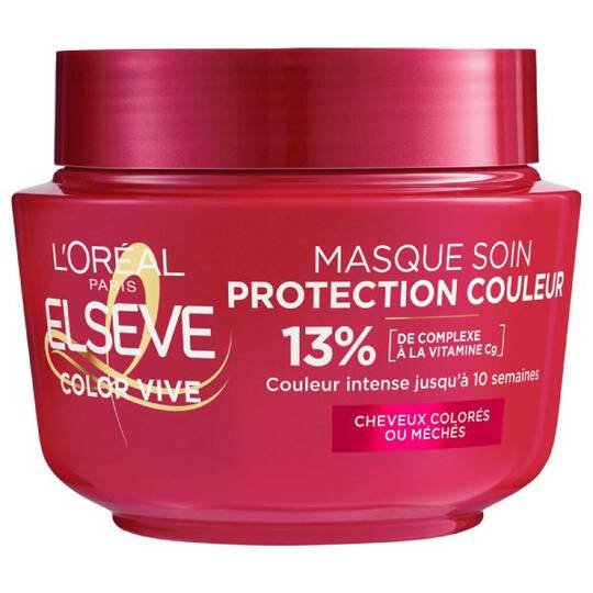 3600523925735-01 Elseve Color-Vive Masque Protection Couleur Ravive l'éclat et nourrit les cheveux 290ml