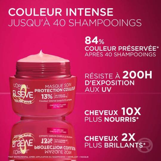 3600523925735-04 Elseve Color-Vive Masque Protection Couleur Ravive l'éclat et nourrit les cheveux 290ml