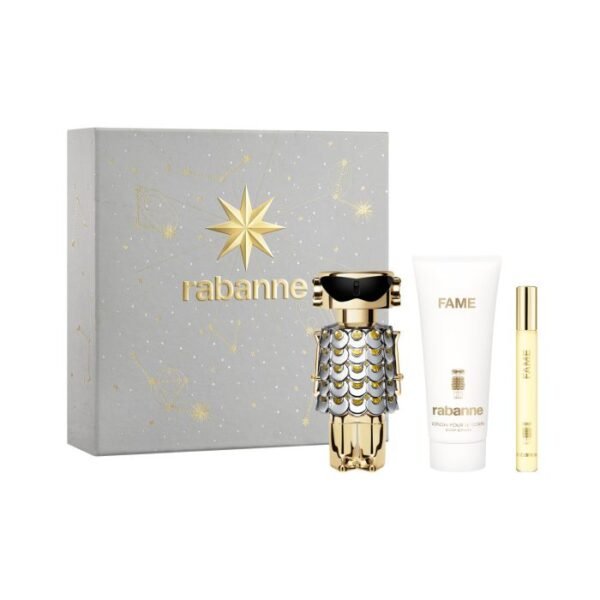 3349668656226_b4b9 Coffret Cadeau Fame Rabanne Eau de Parfum 80ml,Lait corps100ml et 10ml