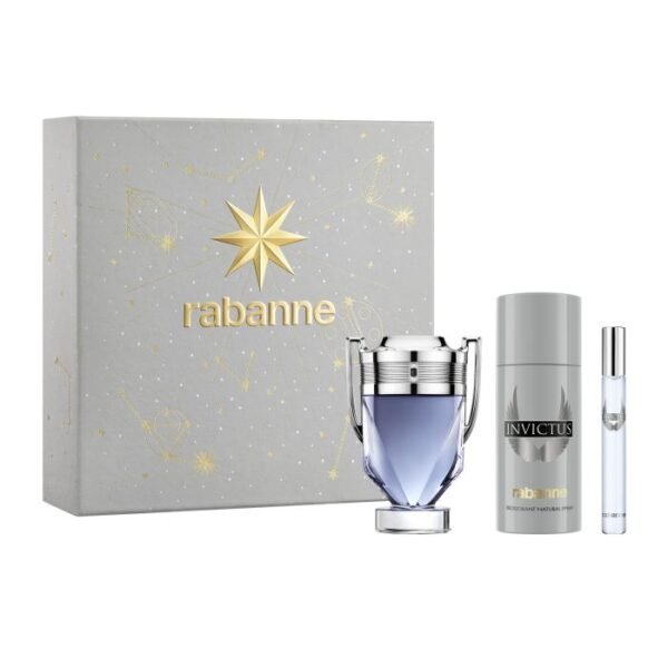 (-30%) Coffret Rabanne Invictus eau de toilette 100ml,deo150mlet format voyage 10ml