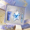 Coffret MUGLER Angel Eau de parfum 50ml Flacon rechargeable,Format voyage12,5ml et lait corps