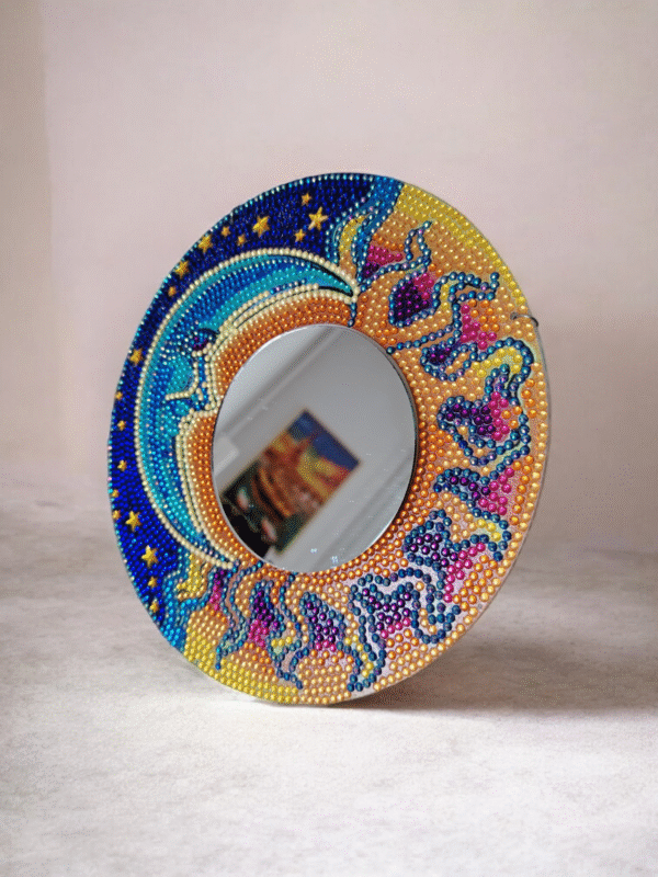 Miroir à poser ou à suspendre Soleil et lune