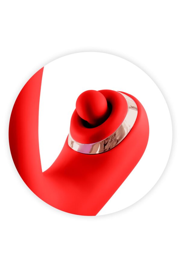 Vibromasseur rabbit 3-en-1 Joyfully rouge  - Yoba