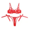 Paris Hollywood Ensemble lingerie rouge à cœur - 2 pièces Taille L/XL