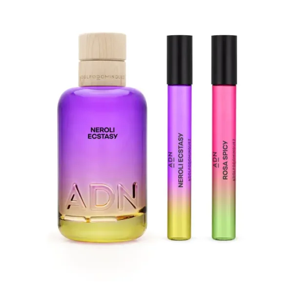 Coffret ADN Néroli Eau de Parfum 120ml+mini 10ml rose +mini 10ml néroli