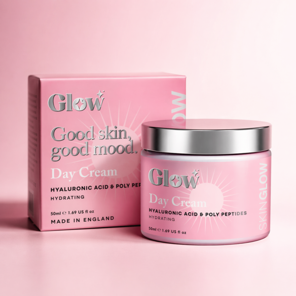 Crème de jour visage Skin Glow acide hyaluronique et polypeptides 50 ml pour une peau éclatante (crème de jour)