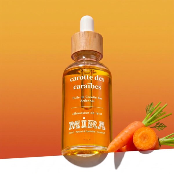 Mira Huile de Carotte pure VISAGE,Teint terne,Peau sèche,Peau normale