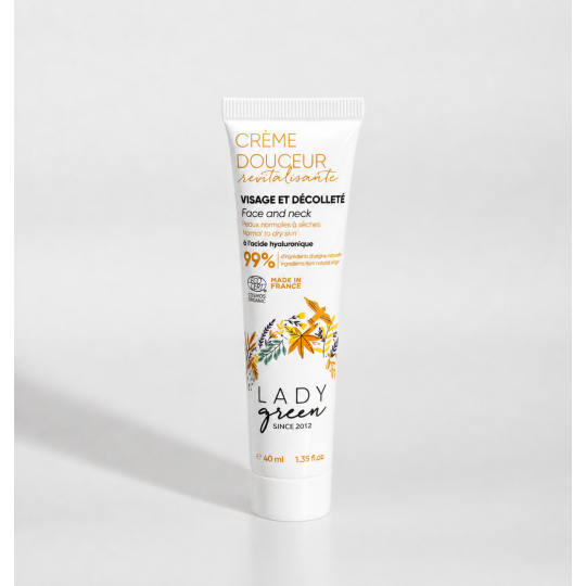 Crème douceur en tube - lady green 99% naturel peau normale a seche