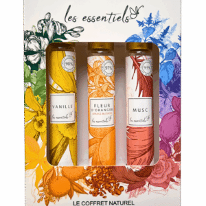 Coffret naturel 30ml Les Essentiels - Vanille/ Fleur d'Oranger / Musc