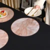 Lot de 6 sets de table lavables et imperméables - Rose gold en pvc