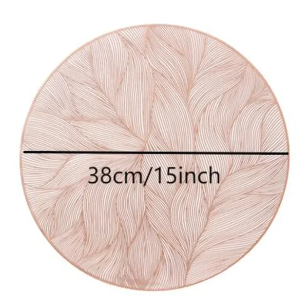 Lot de 6 sets de table lavables et imperméables - Rose gold en pvc