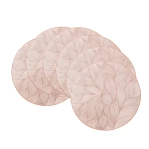 Lot de 6 sets de table lavables et imperméables - Rose gold en pvc