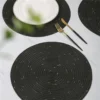SHACOS Sets Rond Tressé Lot de 6, 38cm Lavable Résistante à la Chaleur pour Table à Manger