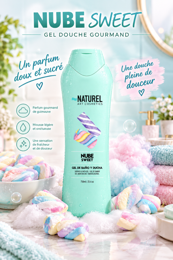 Gel de Bain et Douche Marshamellow 800 ml